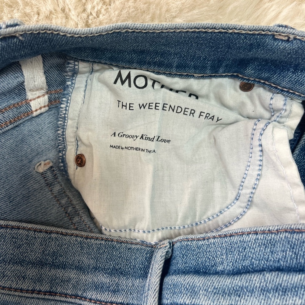 SOLD💔 DO NOT Purchase Mother The Weekender Crop Festival Stretch 70s Flare Raw - Picture 7 of 7
